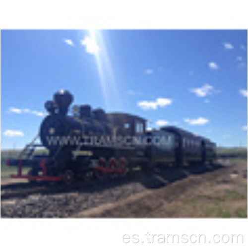 Locomotora de motor de vapor antiguo para puntos escénicos.